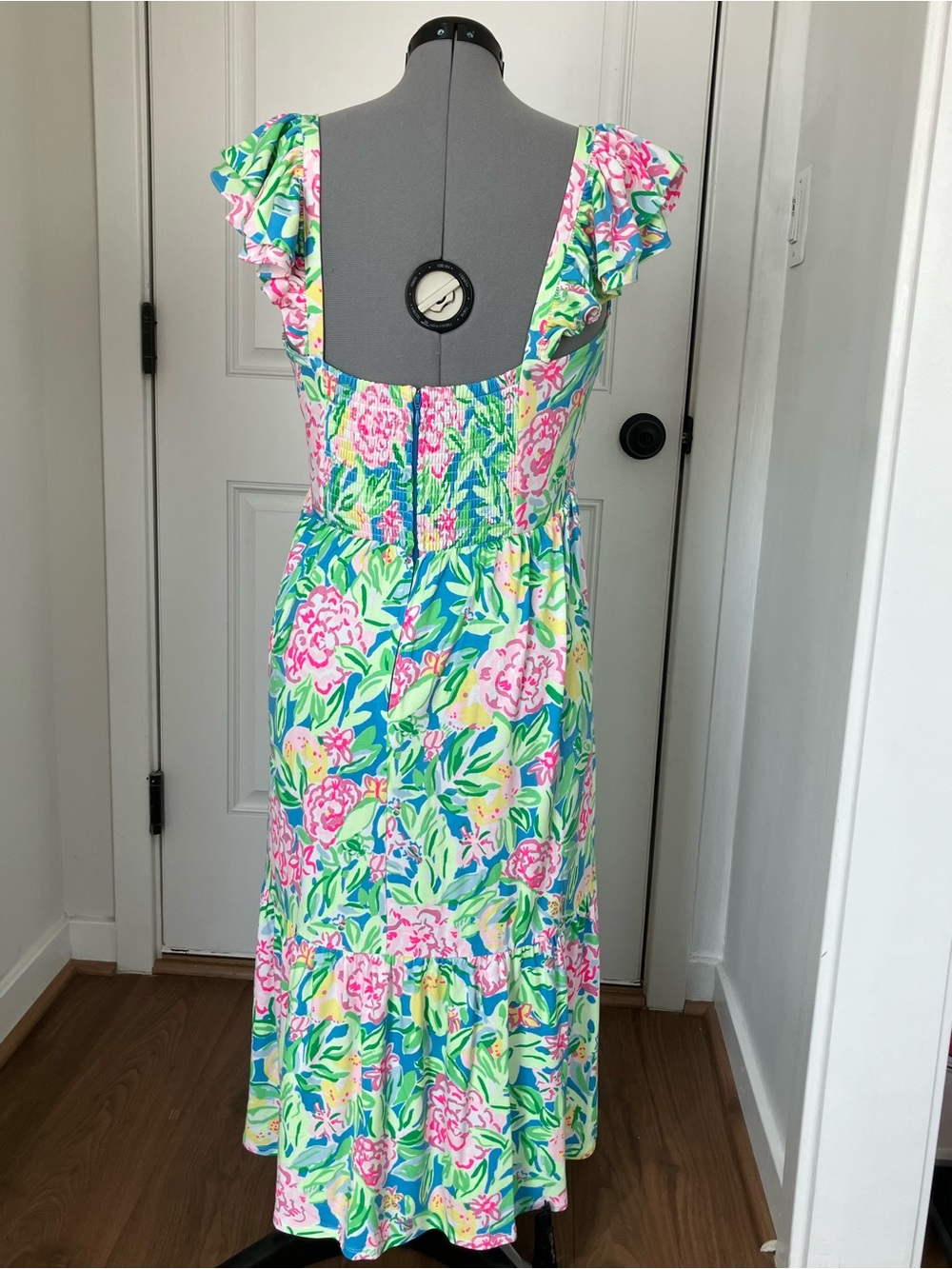 Lilly Pulitzer Bright Floral Dress in Pink, Green & Blue - Picture 2 of 5